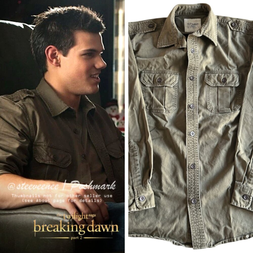 Old Navy Khaki Shirt ASO Jacob Black Twilight Breaking Dawn